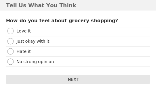Tell us: How do you feel about grocery shopping?