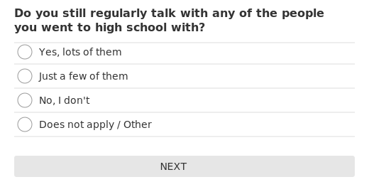 Do you still regularly talk with any of the people you went to high school with?