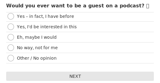 Would you ever want to be a guest on a podcast? 🎙